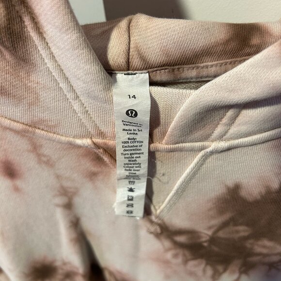 Lululemon All Yours Women's Hoodie Tie-dye Size 14 - Picture 3 of 3